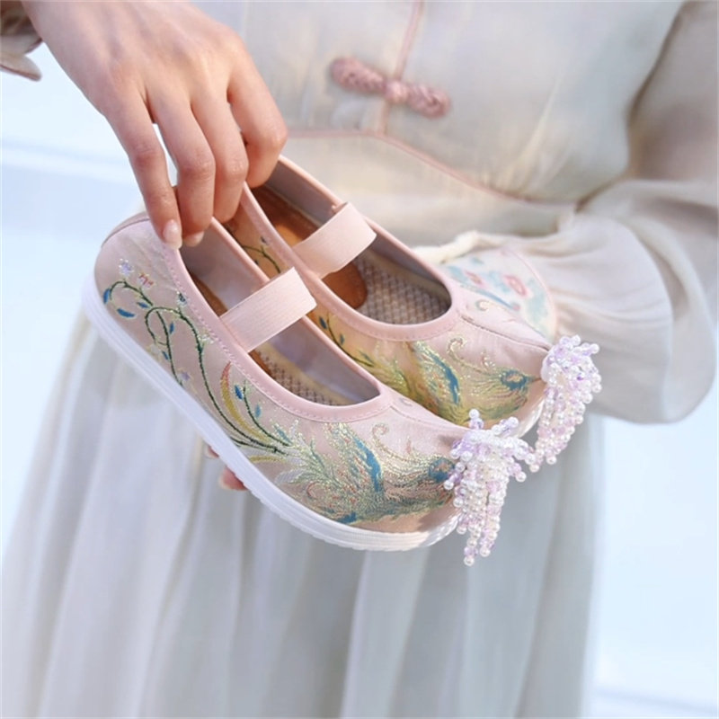 织锦古风公主儿童汉服鞋子