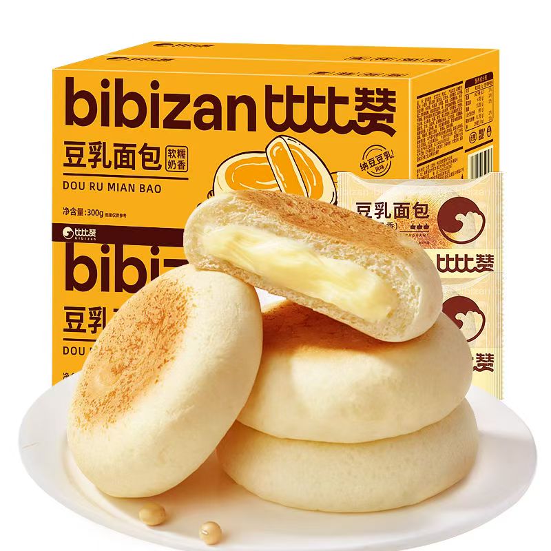 !新疆包邮西藏比比赞纳豆豆乳餐包营养早餐夹心小面包吐司整箱糕
