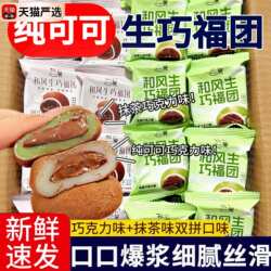 新日期抹茶+巧克力】秋小晨生巧福团雪媚娘糯米餈解馋小零食糯米
