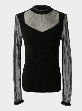 皇冠敦奴女装官方旗舰店专柜正品清仓折扣代购2021秋季新款蕾丝衫