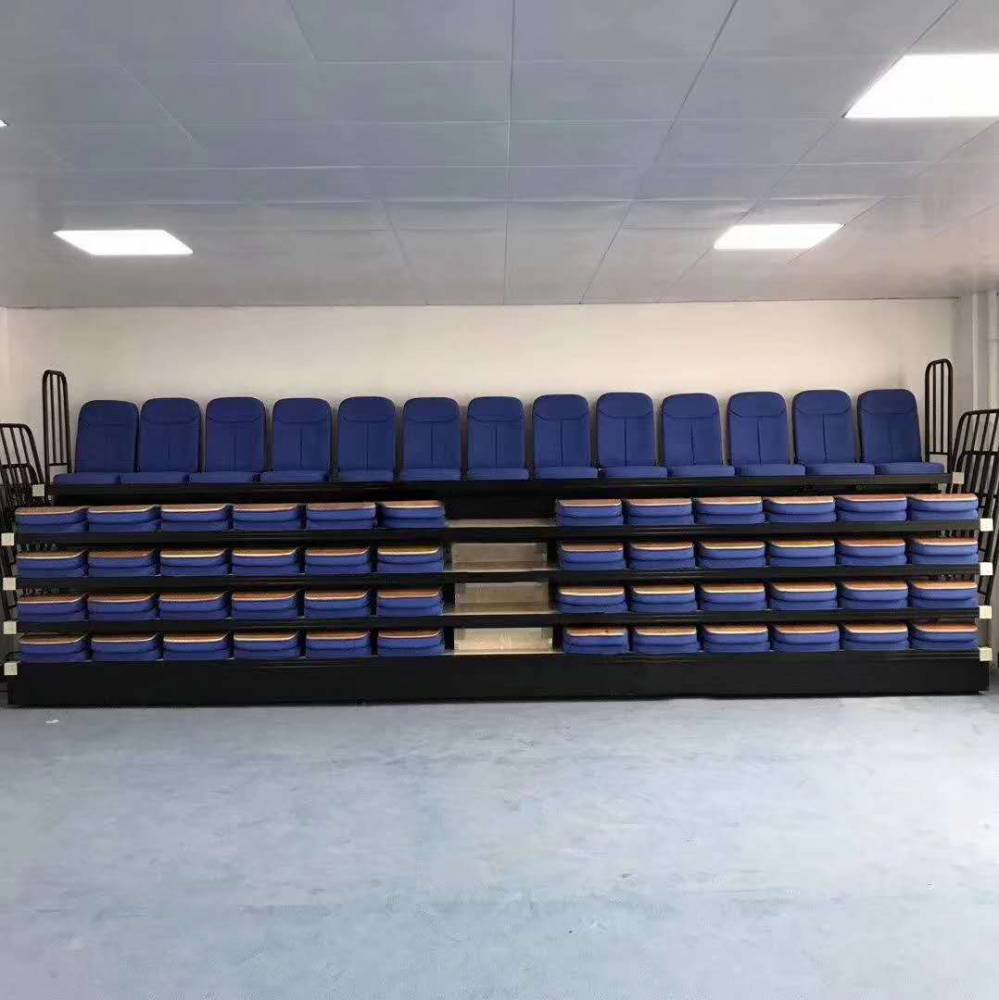 电动伸缩看台篮球室内体育场观众席移动影剧院座椅剧场活动椅子