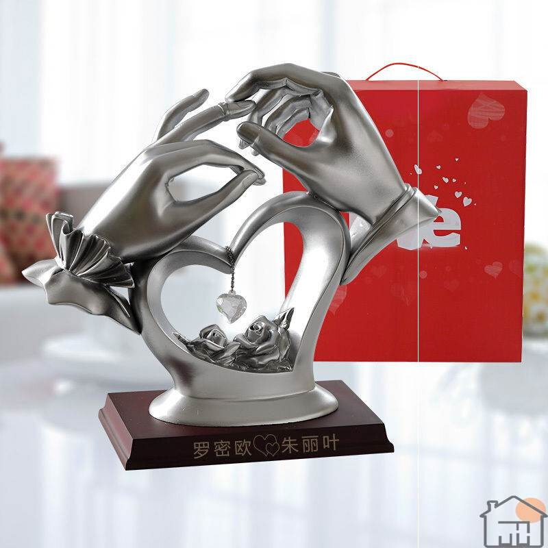 结婚7周年纪念日礼物送老婆新新娘闺蜜老公一创意摆件定制情人节
