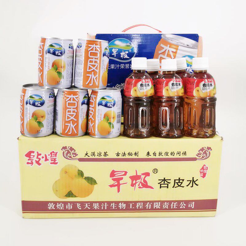 甘肃敦煌特产飞天果汁旱极杏皮水杏皮茶饮料李广杏干水学生零食