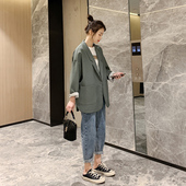 宽松休闲显瘦小西装 韩版 高级感百搭小个子西服 外套女2026新款 西装