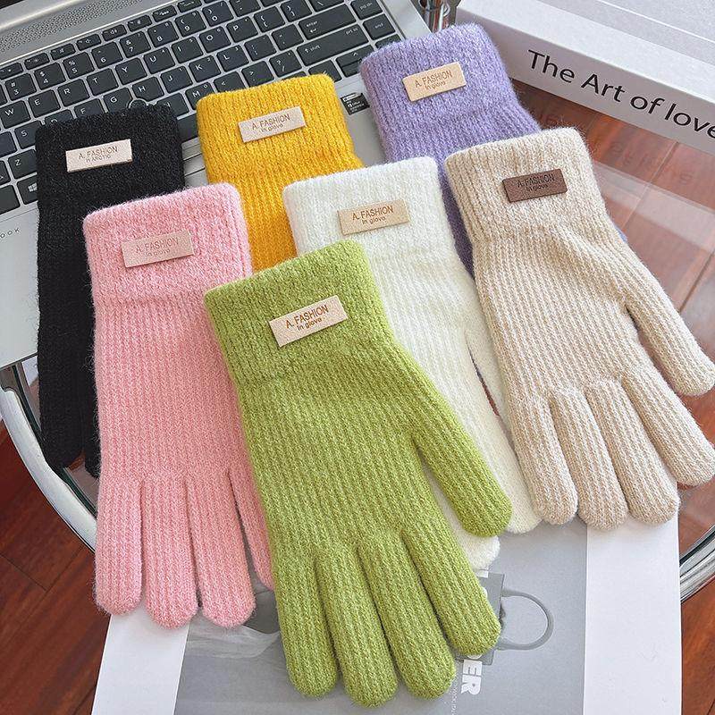 冬季加厚保暖手套ins风骑车防寒防冻双层可触屏针织毛线露指手套,服饰配件/皮带/帽子/围巾,手套,淘宝优惠券,粉丝福利购,淘宝优惠卷