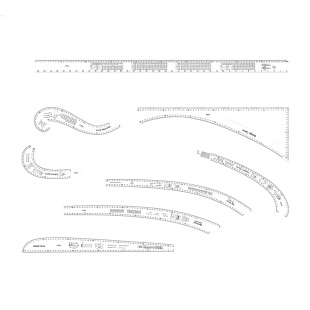 曲线弧线直尺 放码 裁剪尺 设计制版 库 打版 尺 销亚克力服装