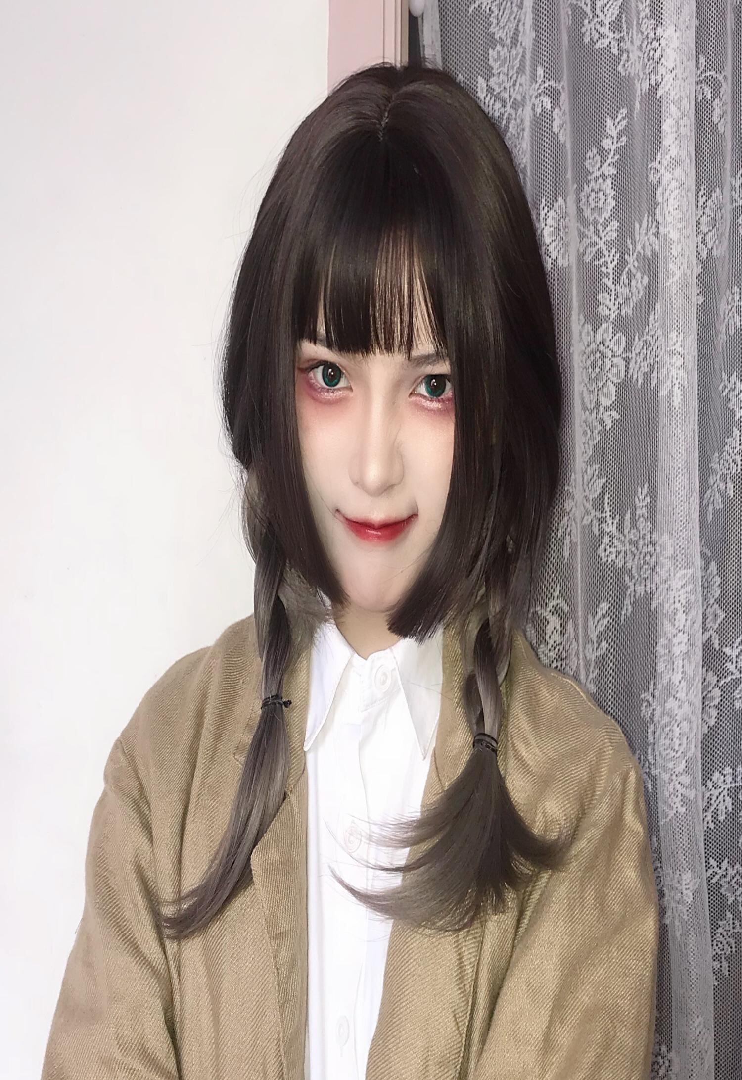 鱼家假发假发女中长发公主切长直发自然锁骨发网红短发姬发整顶发