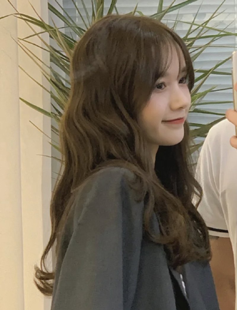 假发女中长发微卷大波浪空气刘海自然水波纹卷少女云朵卷全头套式