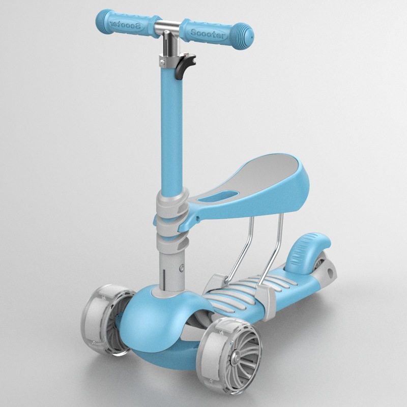 2-3-6岁可坐三轮三合一儿童滑板车scooter小孩滑滑车儿童车