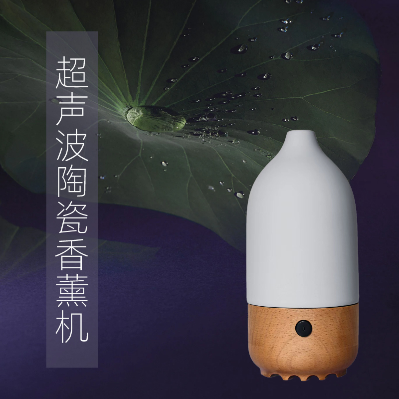 艾瑞尔香氛桌面香薰机陶瓷水氧仪卧室氛围家用扩香机办公室加湿