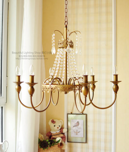 金色美式古风吊灯梦回唐顿铁艺