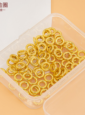 黄金盘缠散珠 硬金足金999盘缠金隔片隔珠手串珠金盘缠纯金小配件
