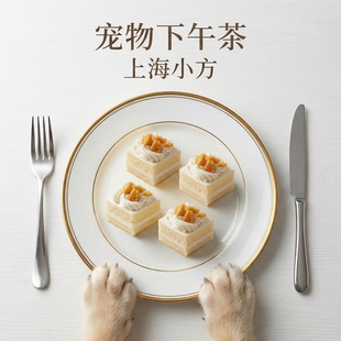 冻干上海小方鸡肉宠物蛋糕浓郁奶酪裹鲜鸡毛孩子专属的海派下午茶