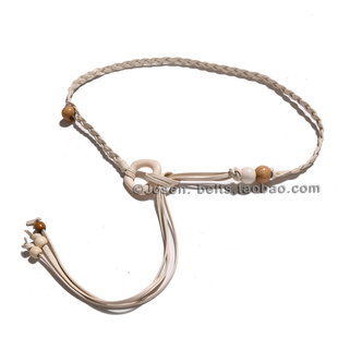 子百搭系带腰带中式 2026春系田元 复古风女编织木珠细腰绳配裙子裤