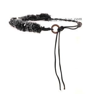 长兔毛男女装饰腰带亚文化复古y2k小众配裤子裙子时尚编织腰绳新