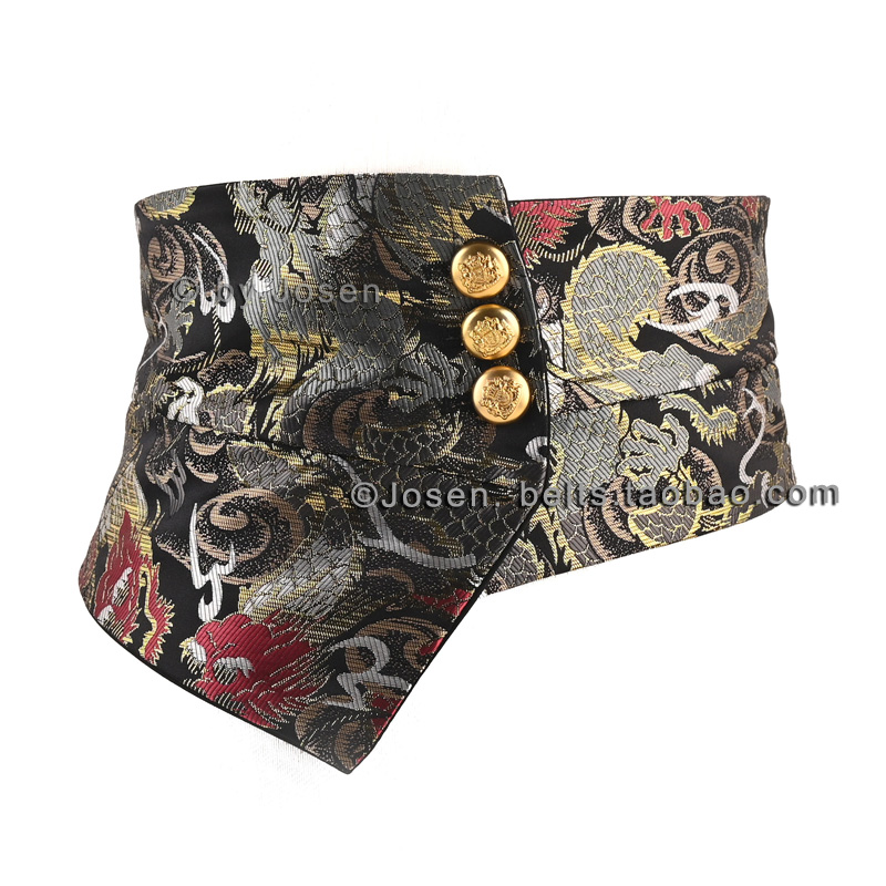 复古时尚女士百搭弹性布腰带腰封