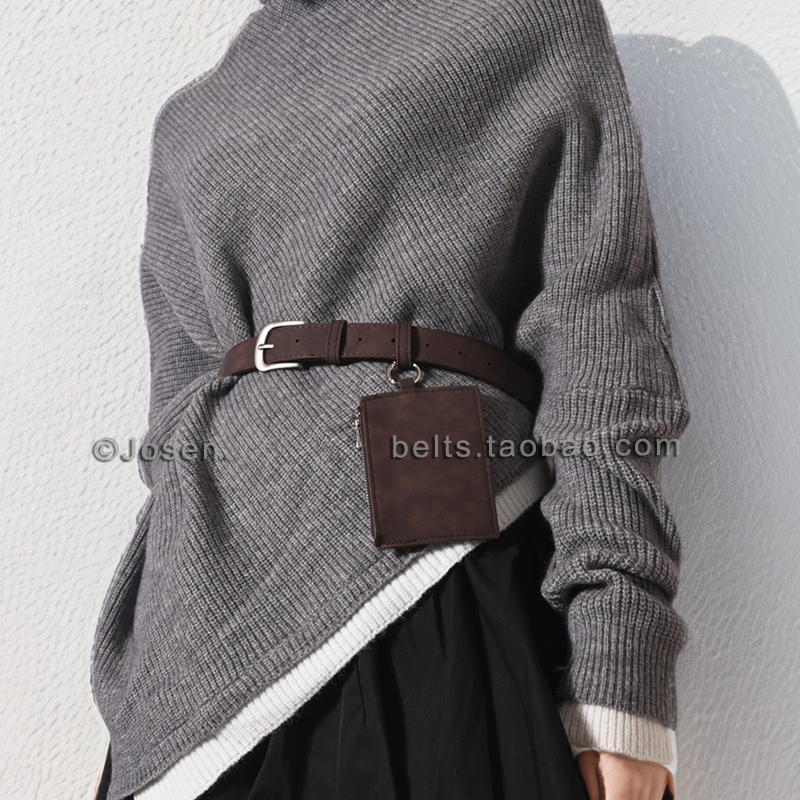 男女百搭复古腰包高级感腰带皮带