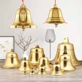 铜铃铛大铜钟学校圣诞节装 门铃古典 饰铜钟敲钟摇铃吊饰钟门口老式