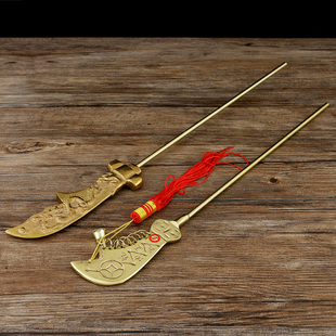 关公关刀青龙偃月刀法器周仓伽蓝菩萨神像手上拿大刀武器佛像配件