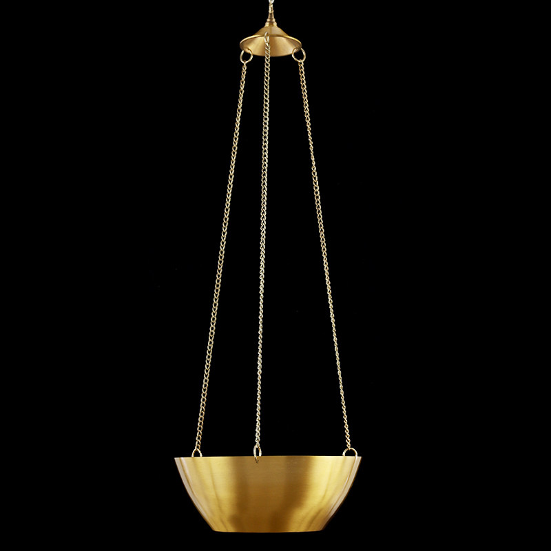 佛具供佛供灯长明灯佛堂家用吊式挂式食用油液体酥油灯纯铜碗吊灯