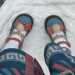 落花惊梦原创设计汉元素厚底中华风lo鞋小僵尸lolita鞋子cosplay