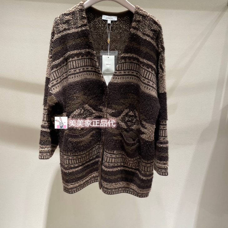 香港艾米尔XMLEE2025秋冬新款 针织外套 X542J7645-9990