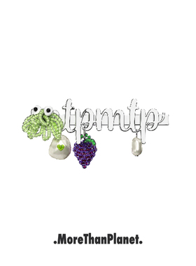 MoreThanPlant 饕餮怪系列可爱水果一字夹串珠葡萄怪发夹