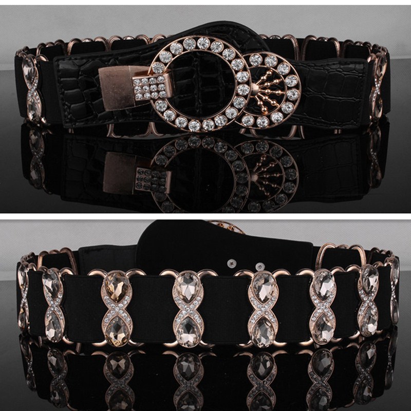 包邮松紧水钻时尚风厂家直销皮带