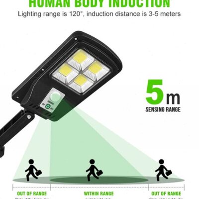 LED Solar Lamp PIR Motion Sensor Dimmable Wall lamp Outdoor