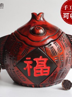 家里装饰摆件新中式客厅玄关实木创意家居工艺品实用酒柜饰品摆设