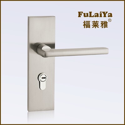 福莱雅门锁F103104门锁 单舌门锁 酒店防盗门不锈钢门锁 机械锁