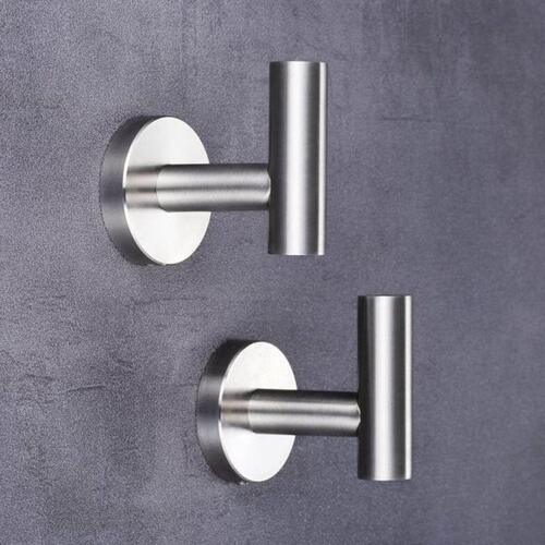 1/2 Pcs 304 Stainless Steel Single Towel/Robe Clothes Hook B