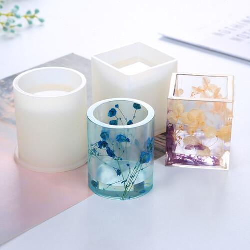 Silicone Mold Epoxy Resin DIY Pen Container Organizer Squar