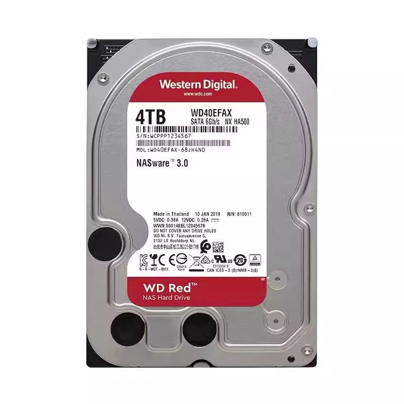 全新WD/西部数据WD40EFAX西数红盘4TB 4T SATA3企业级网络NAS硬盘