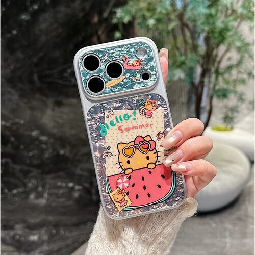西瓜黑皮猫咪酱适用iPhone17promax苹果16手机壳15pm新款14女13荣耀600三星s26小米17可爱vivoS60华为p90OPPO