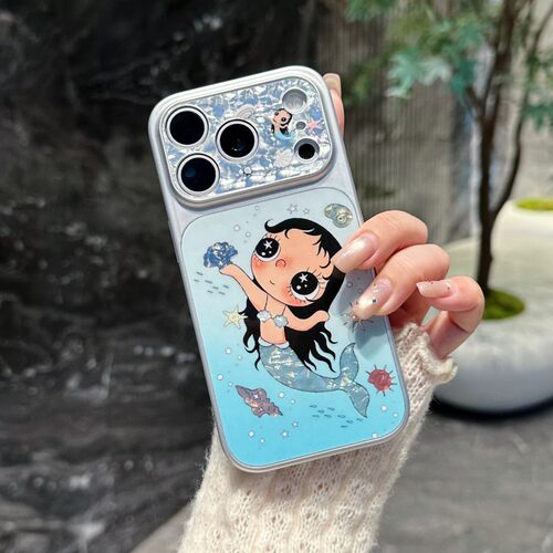 贝壳美人鱼小玉适用iPhone17ProMax苹果16手机壳15pm新款14女13荣耀600三星s26小米17卡通vivoS60华为p90OPPO