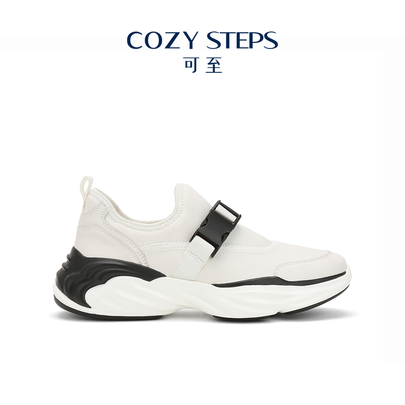 COZY STEPS可至扣带运动鞋拼接透气休闲鞋轻盈舒适运动小白鞋女款-封面