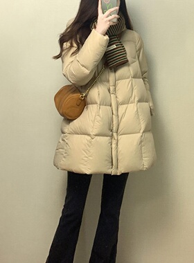 中长款棉服女冬季2025年新款外套韩系穿搭棉衣棉袄加厚超厚高级感