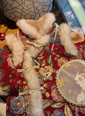 女童冬季拜年服2026新款加厚宝宝过新年衣服红色中国风旗袍裙唐装