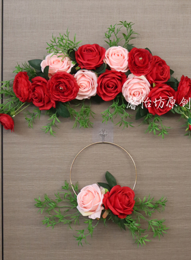 家居装饰结婚装饰卧室房门上花艺