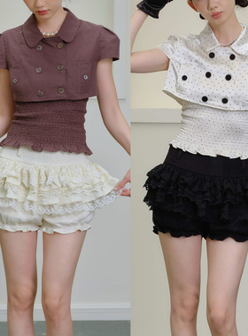 SelfMing天丝层叠法式刺绣蕾丝花边蛋糕裙花苞裤芭蕾裙裤