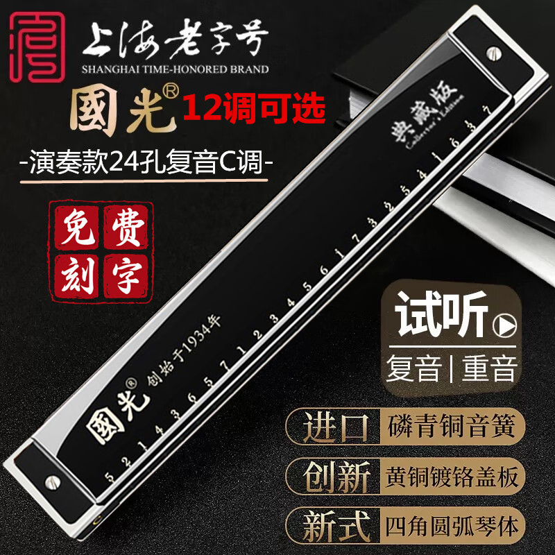 上海國光牌口琴專業演奏24孔28孔