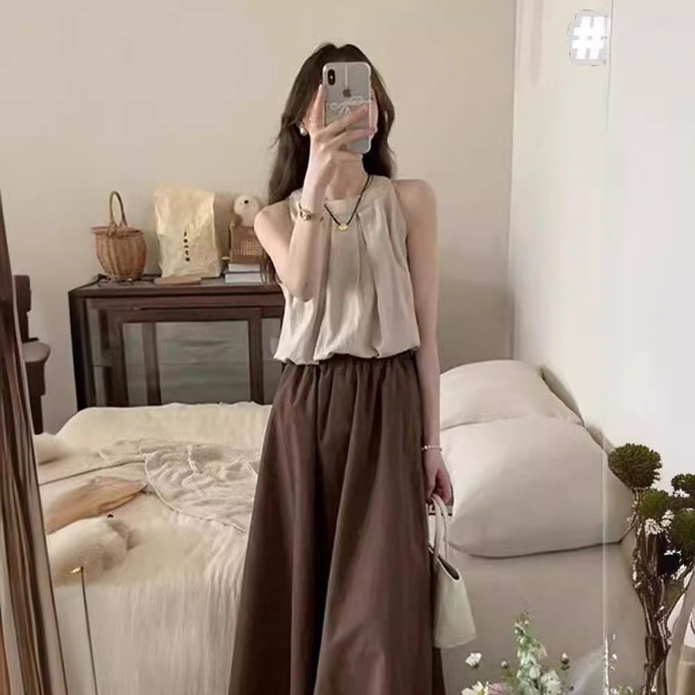 法式气质减龄套装女夏季小个子时尚穿搭一整套网红盐系轻熟连衣裙