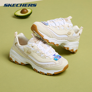 Skechers斯凯奇老爹鞋 厚底增高运动鞋 女子透气甜美百搭印花熊猫鞋