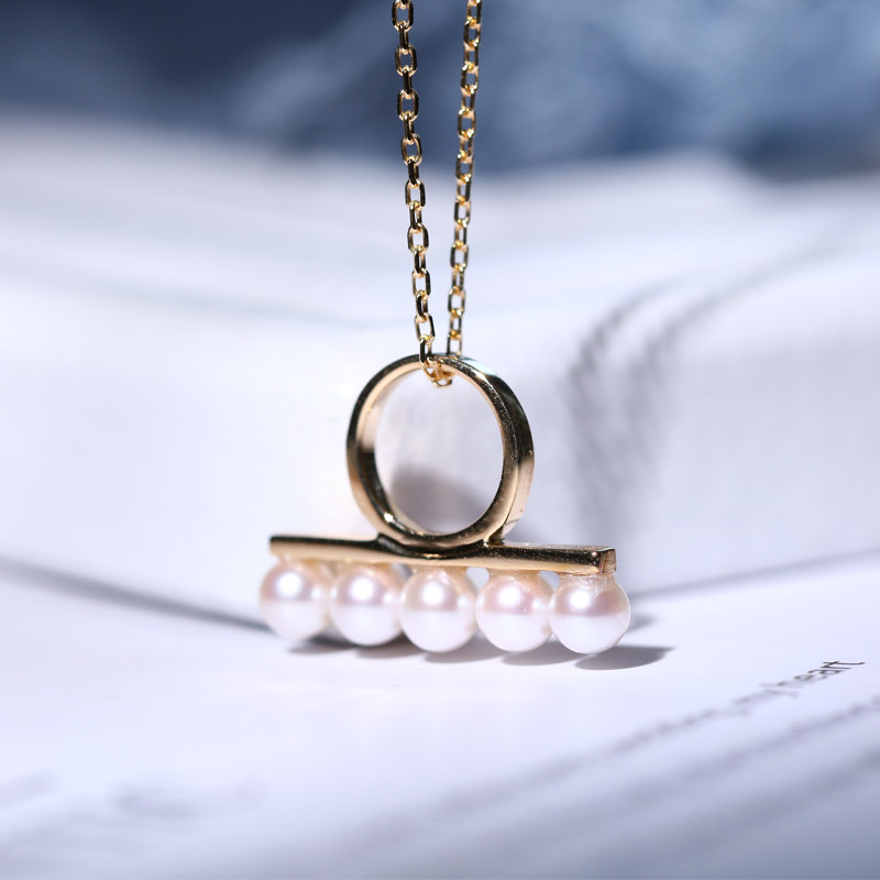 Gem Miner Japan Akoya Tennyo Pearl Pendant 18K balance beam Pearl Necklace Water beadsin the Jewelry/Diamond/Jade/Gold , Natural pearls (New) , Choker  category - from Buy2taobao.com to provide professional Taobao agent buy service