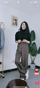 XS码 蘑菇英国代购 棕绿色阔腿休闲裤 特价 腰围66 TYZHURA