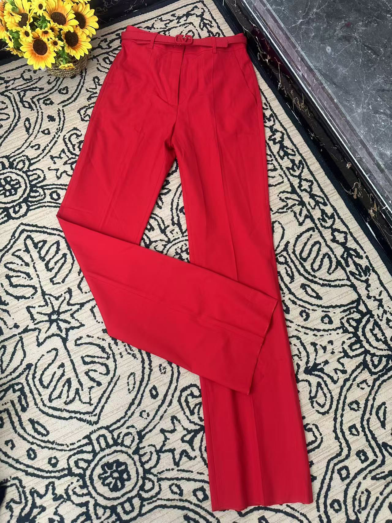 蘑菇英国代购 华伦 特价 经典红色腰带款休闲西裤42码腰围72