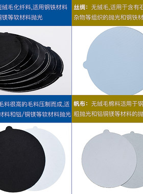 厂家金相用抛光布直径带背胶圆形