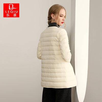 乐裘冬季羽绒服女2025新款中长款轻薄鹅绒内穿内胆时尚保暖神器