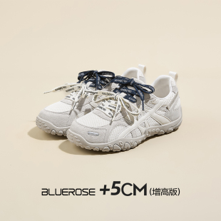 小个子内增高隐形增高5CM女鞋 网面透气软底舒适德训鞋 女春夏新款